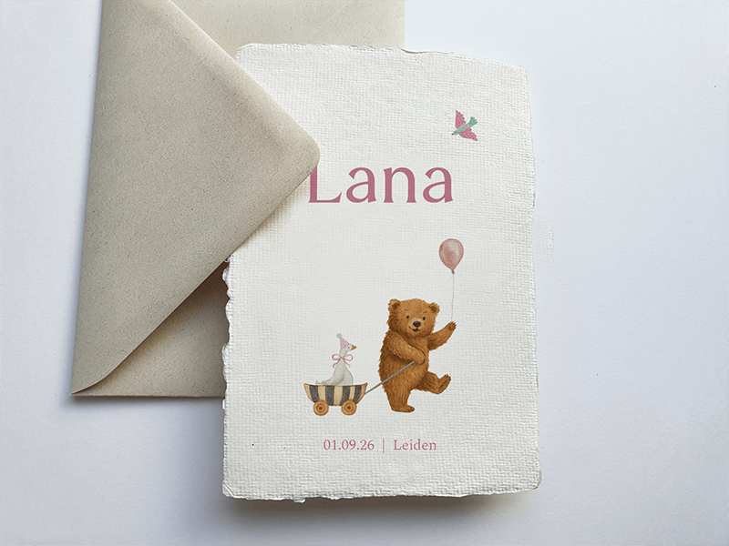 Bijzondere geboortekaartjes: Unieke illustraties in watercolor